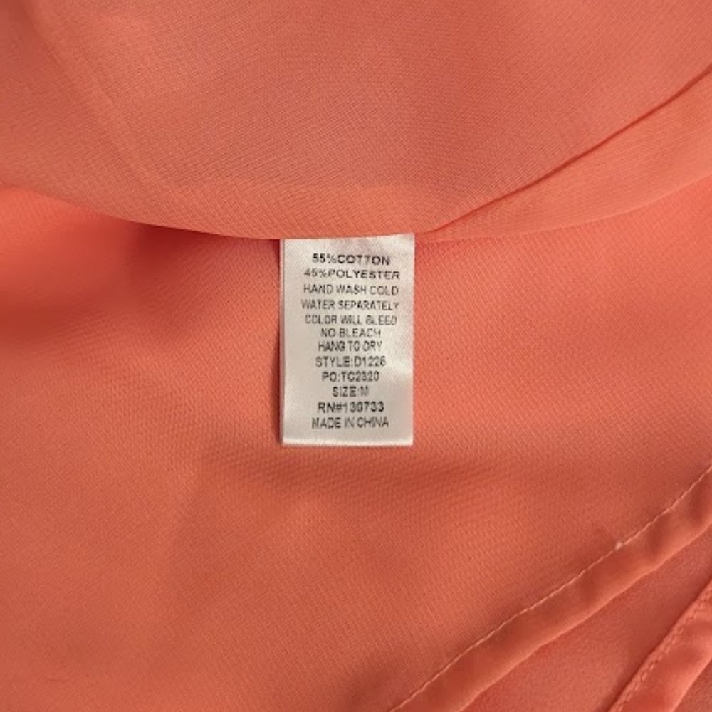 Kori American, Pink/Peachy flowy Dress, size Medium - Picture 4 of 5